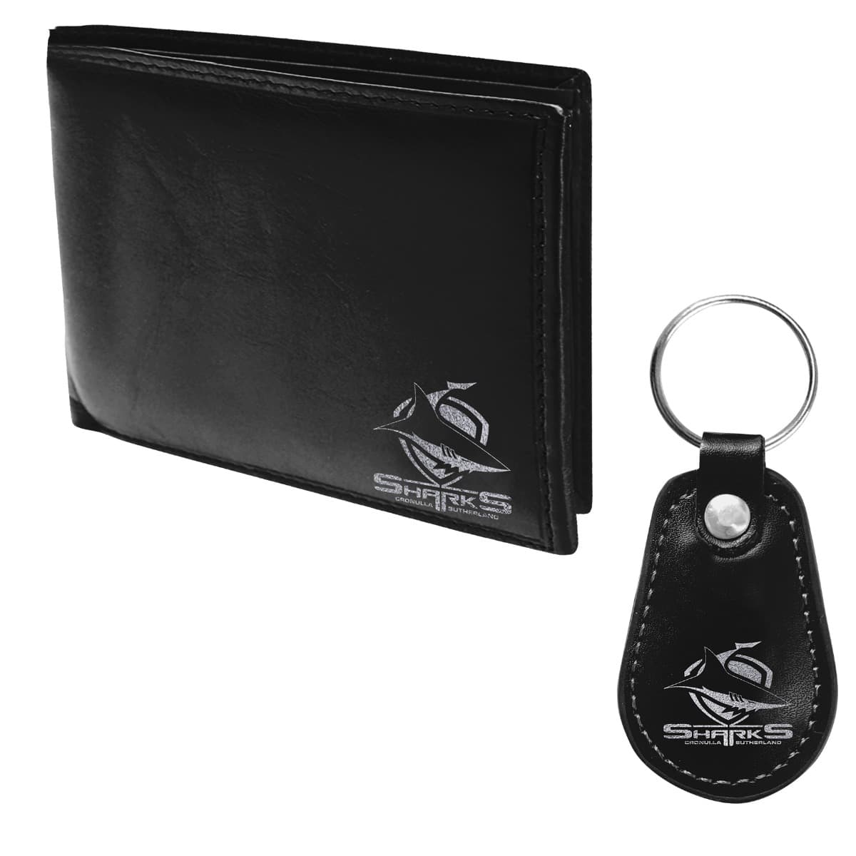 Cronulla Sharks NRL Wallet and Keyring Gift Set