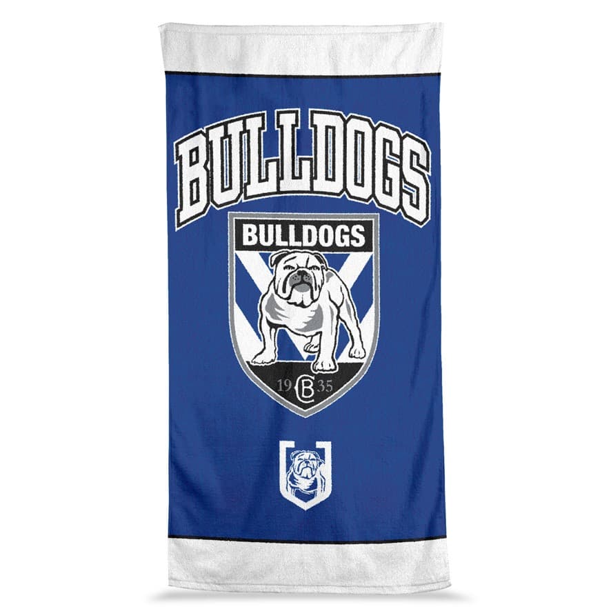 Canterbury Bulldogs 2025 NRL Jumbo Beach Towel 90cm x 170cm