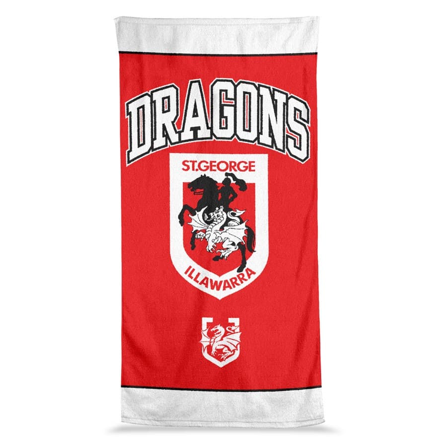 St George Dragons 2025 NRL Jumbo Beach Towel 90cm x 170cm