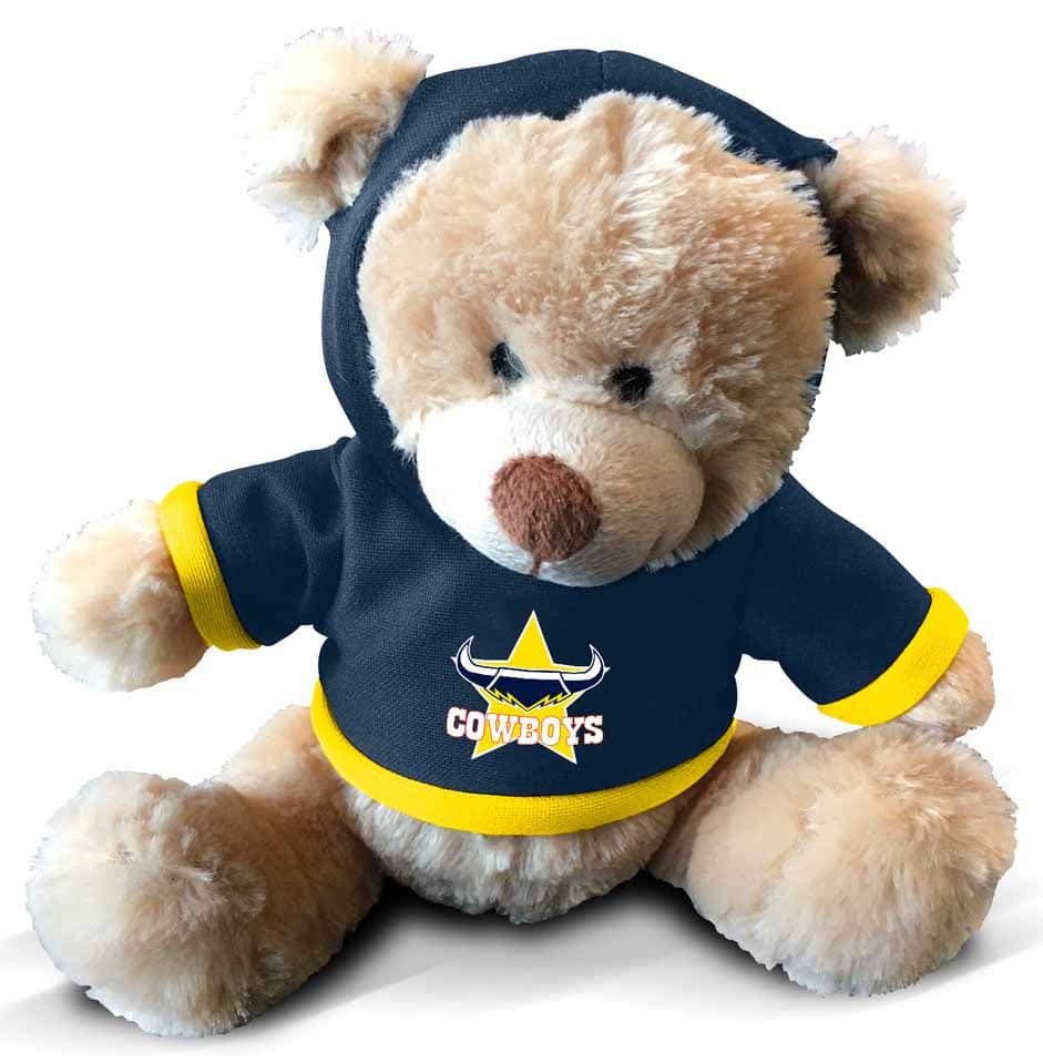 North Queensland Cowboys NRL 18cm Plush Teddy with Hoodie North Queensland Cowboys NRL 18cm Plush Teddy with Hoodie
