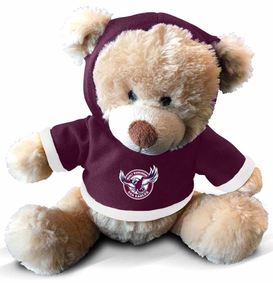 Manly Sea Eagles NRL 18cm Plush Teddy with Hoodie