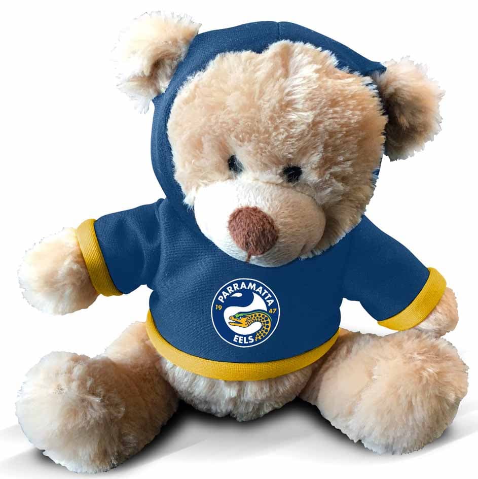 Parramatta Eels NRL 18cm Plush Teddy with Hoodie Parramatta Eels NRL 18cm Plush Teddy with Hoodie