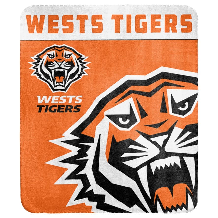 Wests Tigers NRL Polar Fleece Blanket