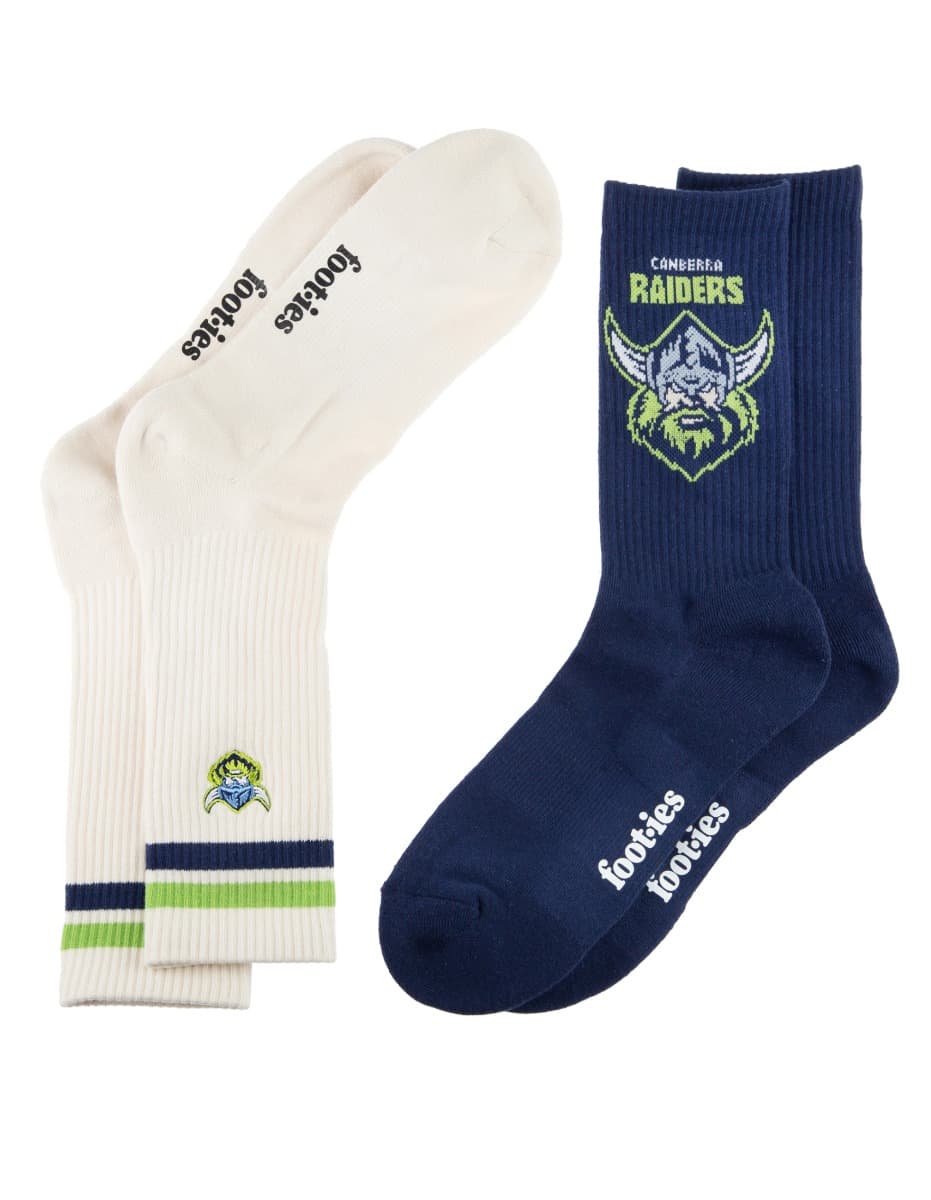 Canberra Raiders NRL Icons Sneaker 2 Sock Pack