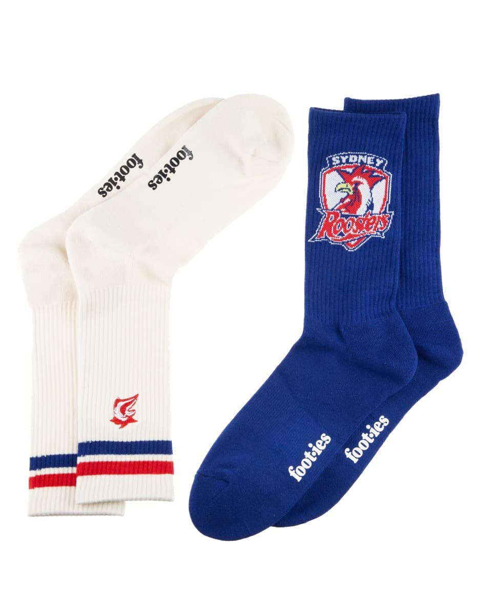 Sydney Roosters NRL Icons Sneaker 2 Sock Pack