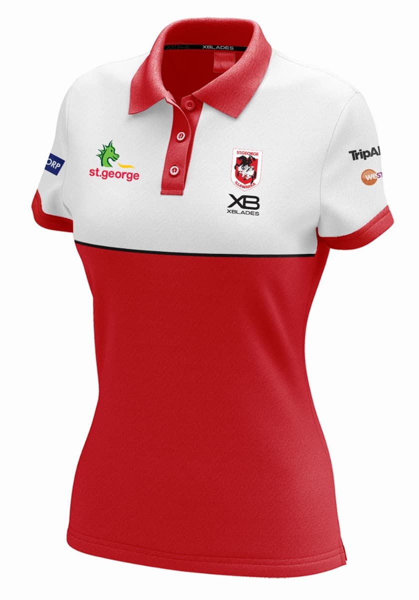 St George Dragons 2020 NRL Ladies Media Polo Shirt