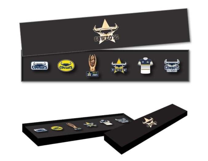 North Queensland Cowboys NRL Logo Pin Set North Queensland Cowboys NRL Logo Pin Set