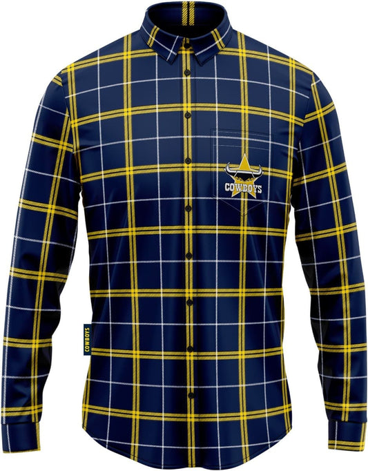 North Queensland Cowboys NRL Mens Mustang Flannel Shirt North Queensland Cowboys NRL Mens Mustang Flannel Shirt
