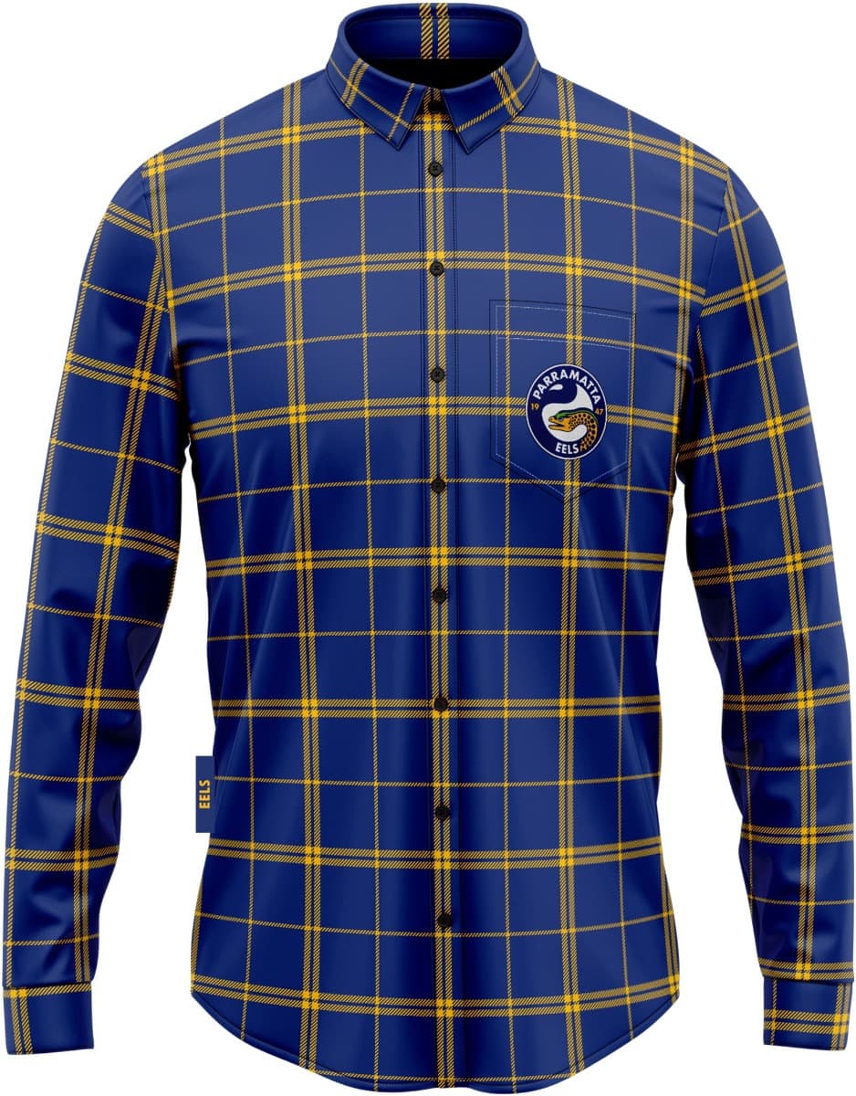 Parramatta Eels NRL Mens Mustang Flannel Shirt