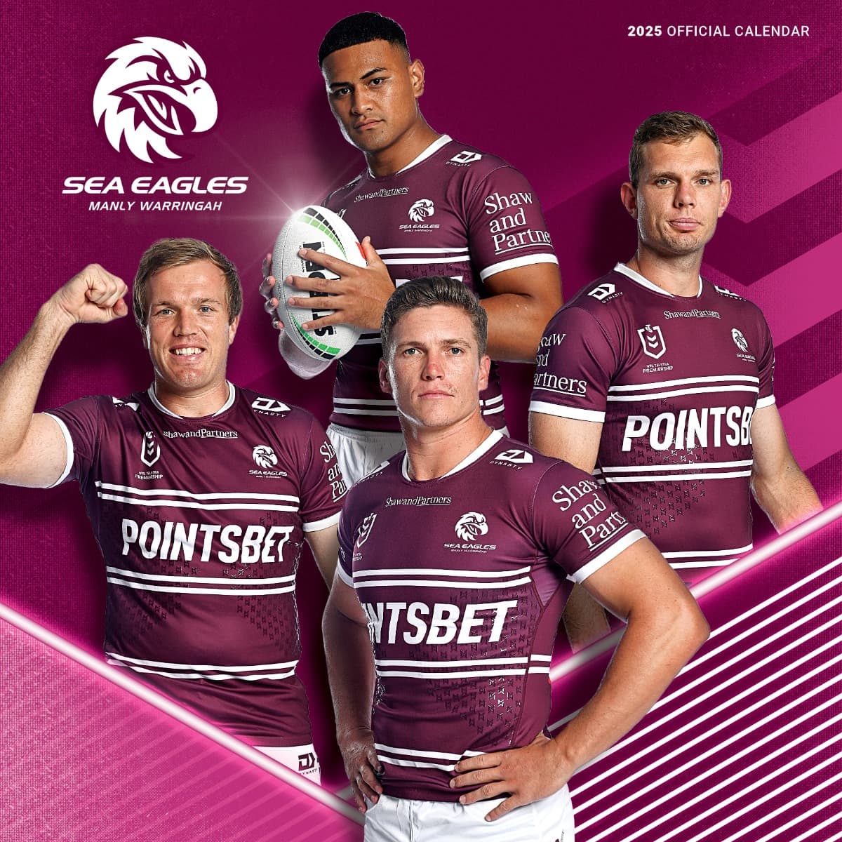 Manly Sea Eagles 2025 NRL Team Wall Calendar