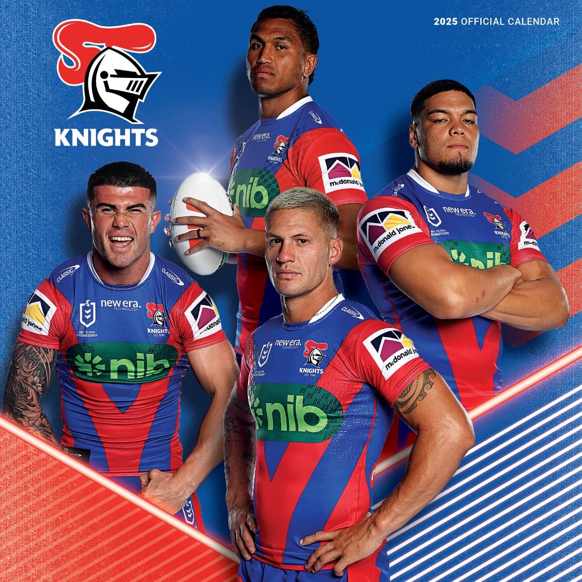 Newcastle Knights 2025 NRL Team Wall Calendar