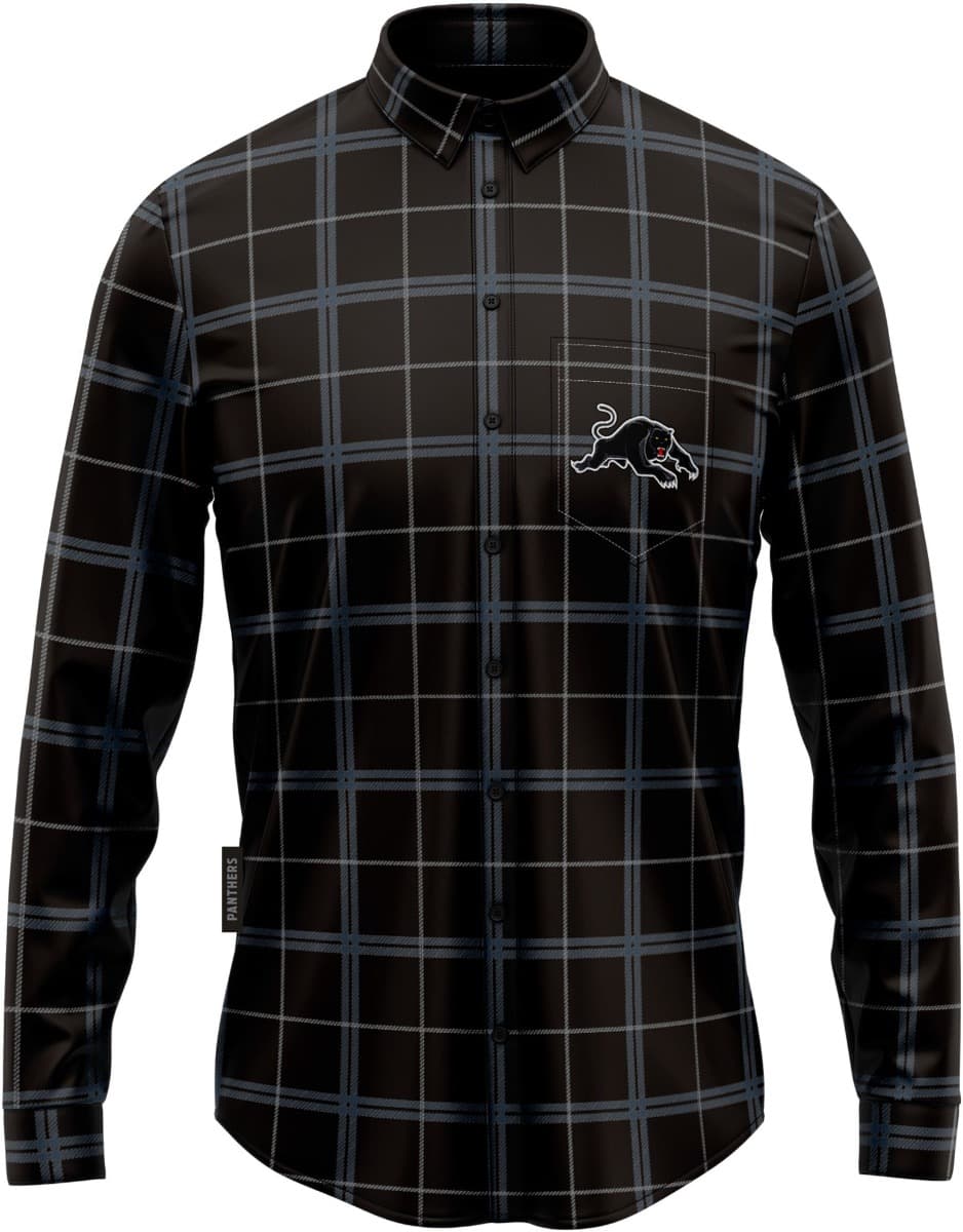 Penrith Panthers NRL Mens Mustang Flannel Shirt Penrith Panthers NRL Mens Mustang Flannel Shirt