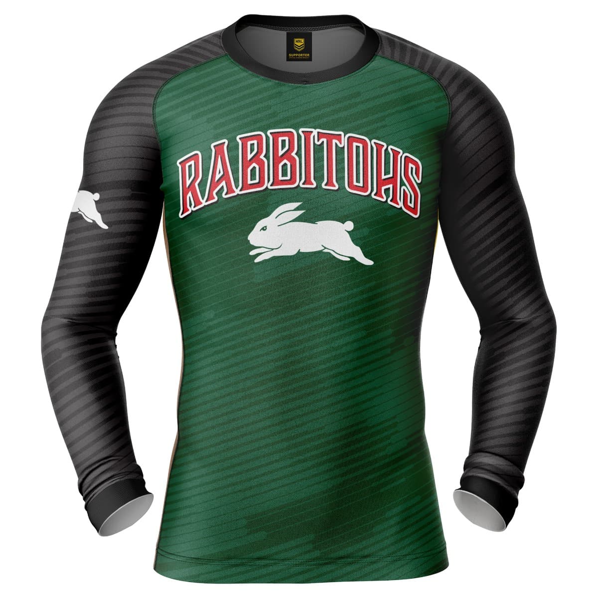 South Sydney Rabbitohs 2025 NRL Mens Barrel Rashie South Sydney Rabbitohs 2025 NRL Mens Barrel Rashie