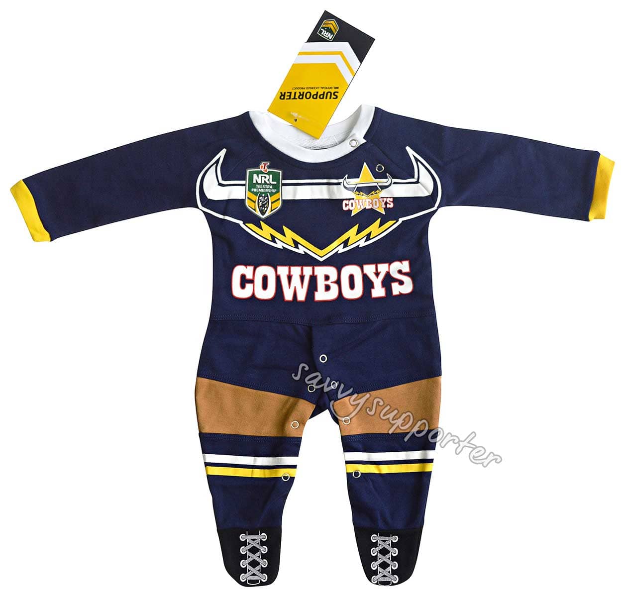 North Queensland Cowboys NRL Infant Footysuit North Queensland Cowboys NRL Infant Footysuit