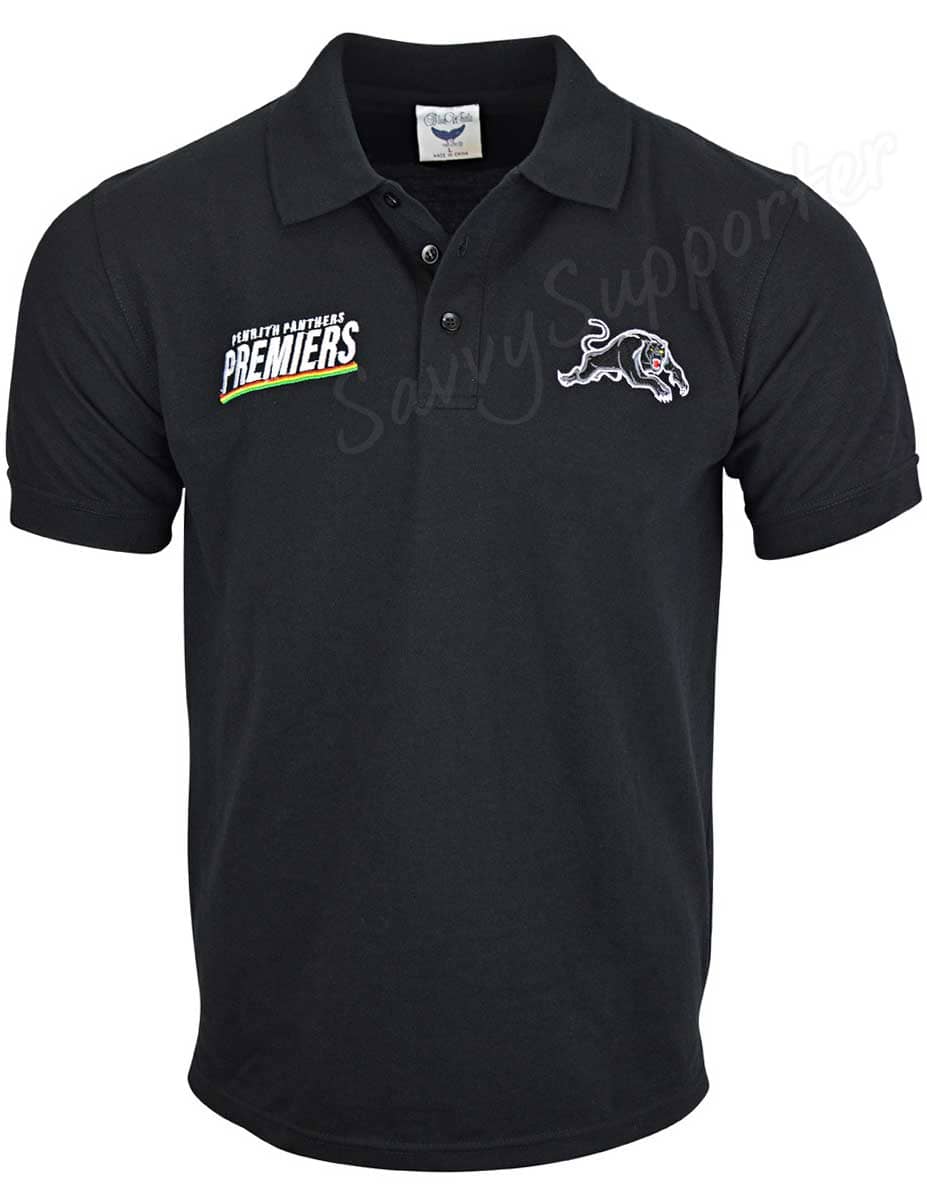 Penrith Panthers 2021 NRL Tidwell Premiers Polo Shirt Penrith Panthers 2021 NRL Tidwell Premiers Polo Shirt