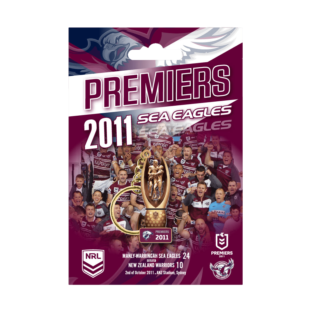 Manly Sea Eagles 2011 NRL Premiers Trophy Keyring