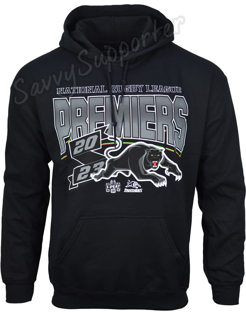 Penrith Panthers 2023 NRL Mens Black Premiers Hoody