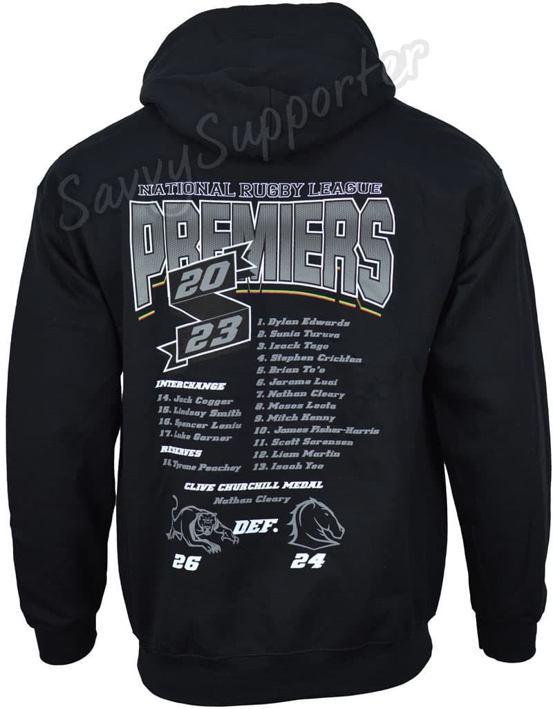 Penrith Panthers 2023 NRL Mens Black Premiers Hoody