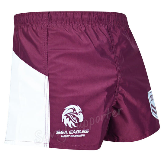 Manly Sea Eagles 2025 NRL Mens Supporter Footy Shorts Manly Sea Eagles 2025 NRL Mens Supporter Footy Shorts