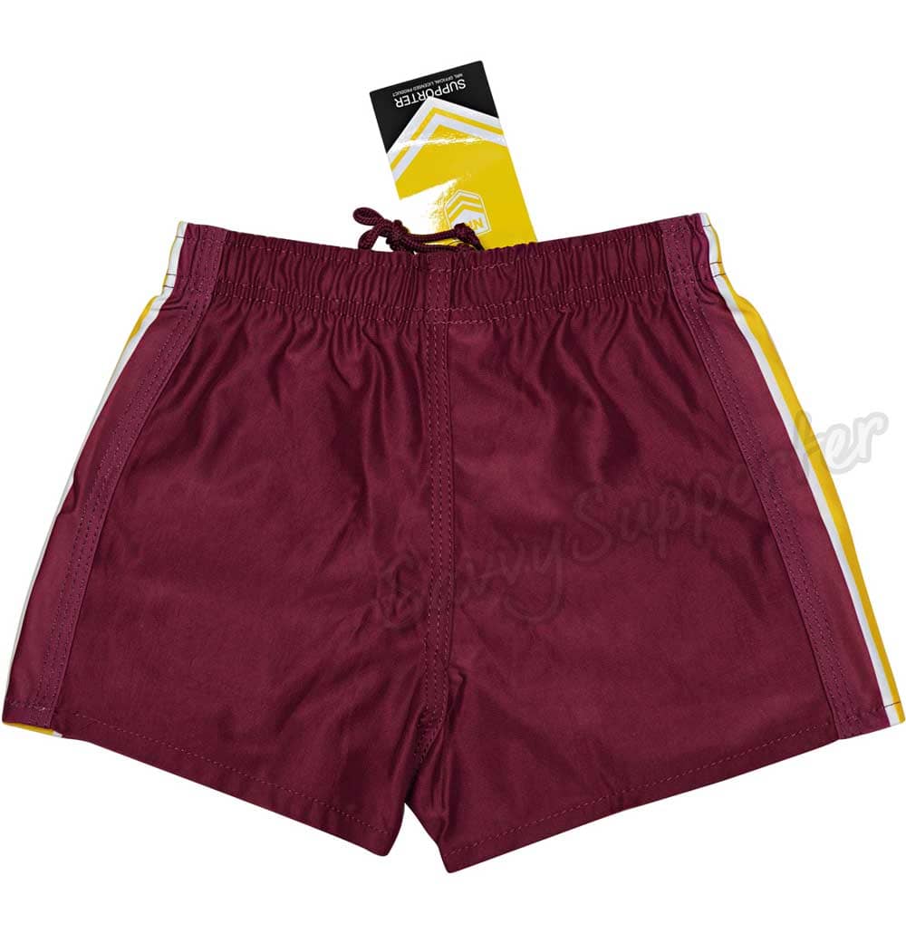 Brisbane Broncos 2025 NRL Kids Supporter Footy Shorts