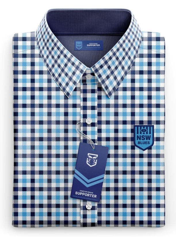 NSW Blues State of Origin Mens Dawson Business Shirt NSW Blues State of Origin Mens Dawson Business Shirt