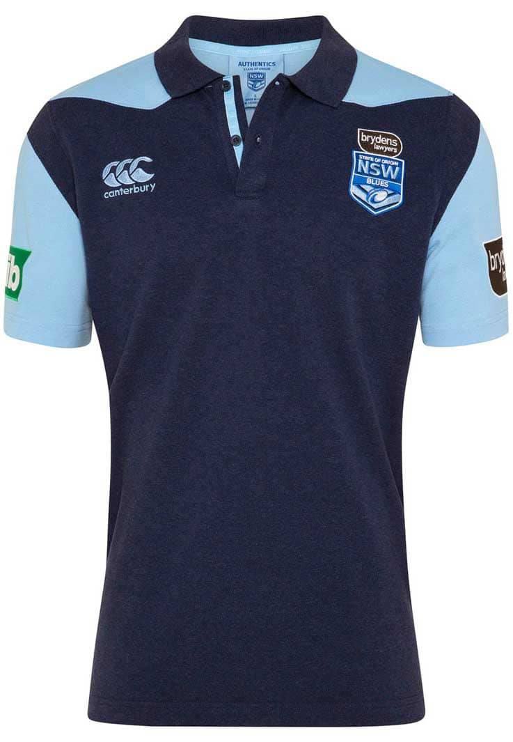 NSW Blues State of Origin Ladies Media Polo Shirt