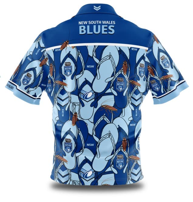 NSW Blues State of Origin NRL Mens Hawaiian Shirt