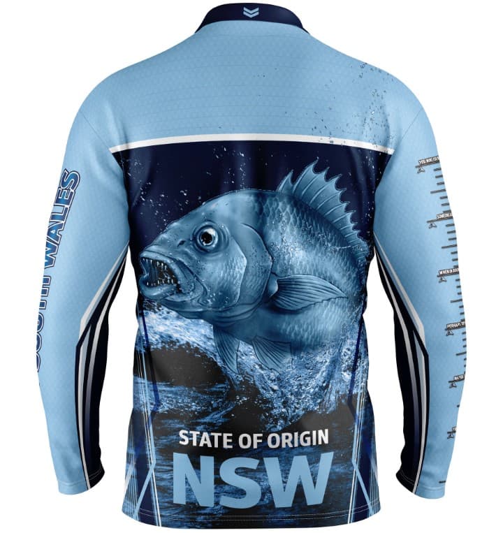 NSW Blues 2019 State of Origin NRL Mens Fishing Shirt
