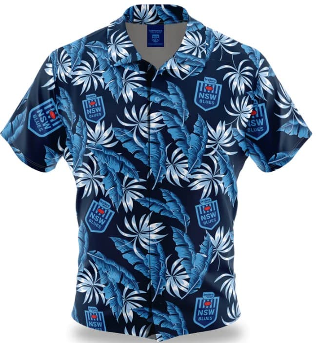 NSW Blues State of Origin Paradise Hawaiian Shirt