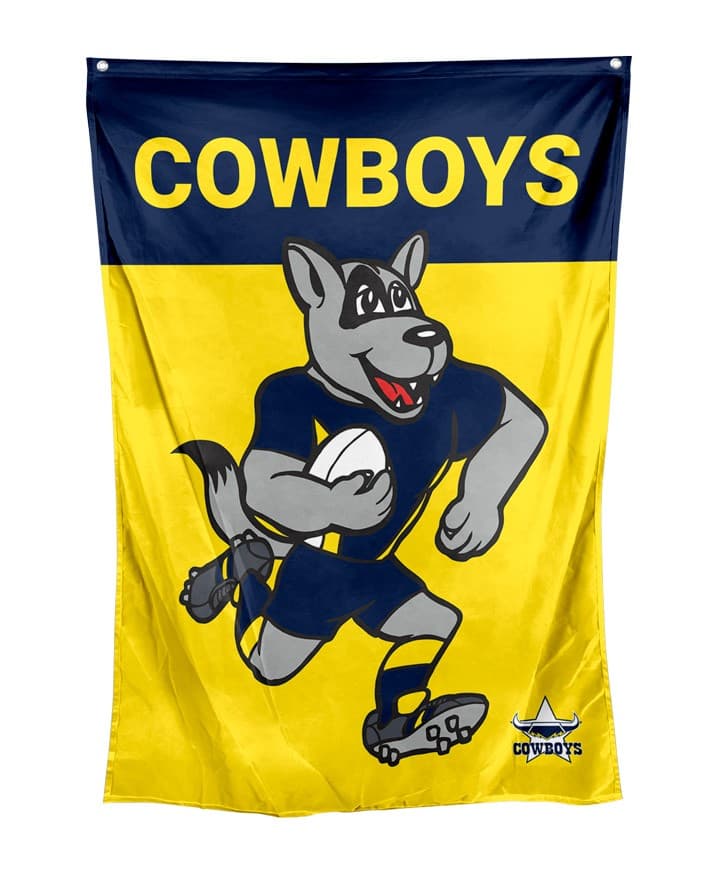 North Queensland Cowboys NRL Mascot Wall Flag North Queensland Cowboys NRL Mascot Wall Flag