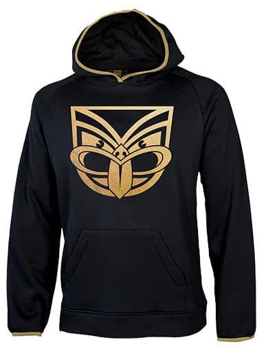New Zealand Warriors NRL Mens Gold Fleece Hoodie
