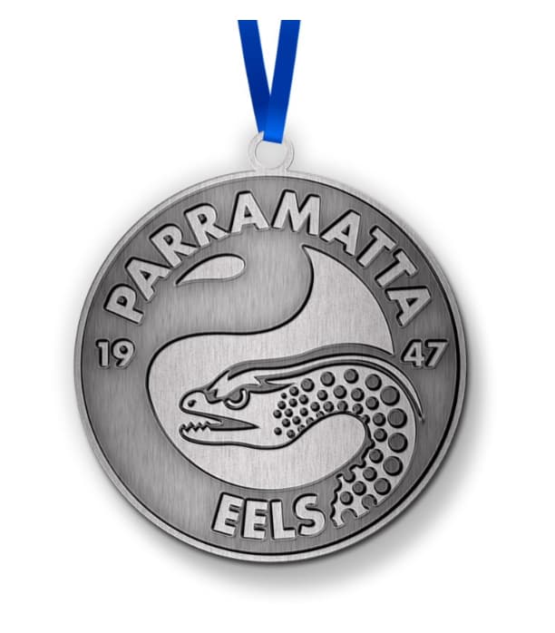 Parramatta Eels NRL Christmas Metal Ornament