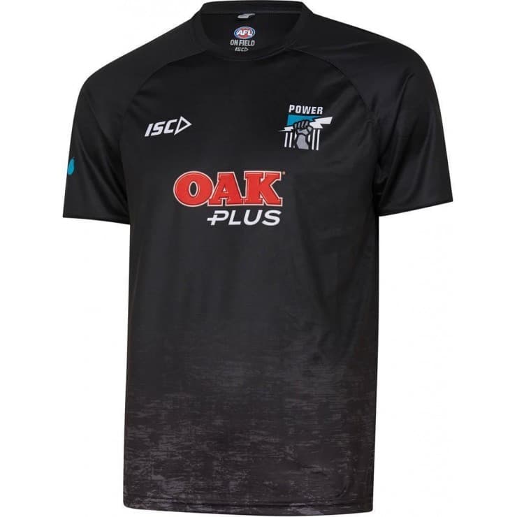 Port Adelaide Power AFL Mens Black Training Shirt