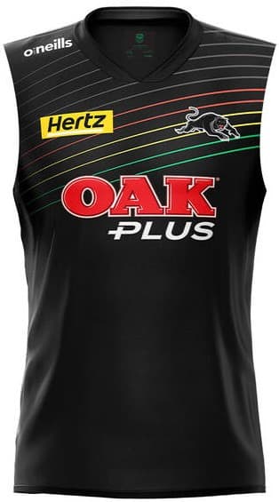 Penrith Panthers 2023 NRL Mens Black Training Singlet