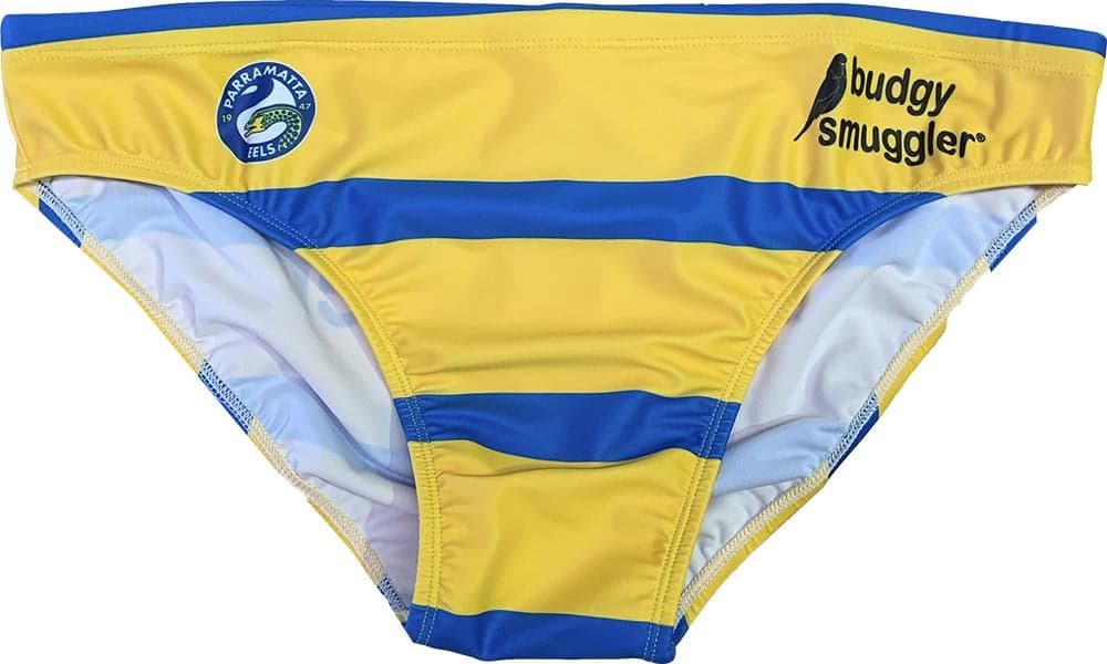Parramatta Eels NRL Mens Stripe Budgy Smuggler Swimmers