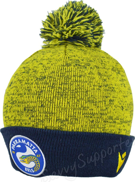 Parramata Eels Yellow Marle Bobble Beanie Parramata Eels Yellow Marle Bobble Beanie