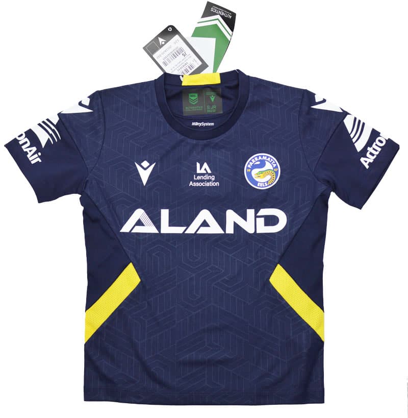 Parramatta Eels 2023 NRL Kids Navy Training Shirt Parramatta Eels 2023 NRL Kids Navy Training Shirt