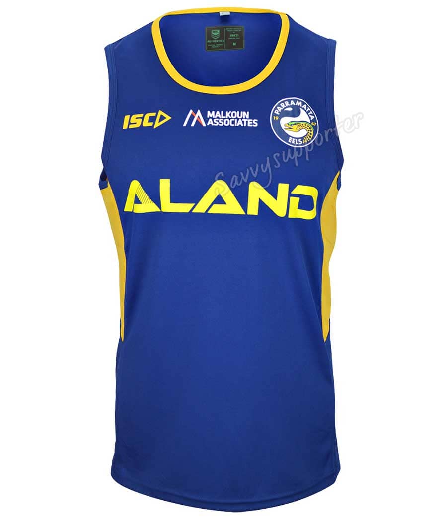 Parramatta Eels NRL Mens Marine Gold Training Singlet