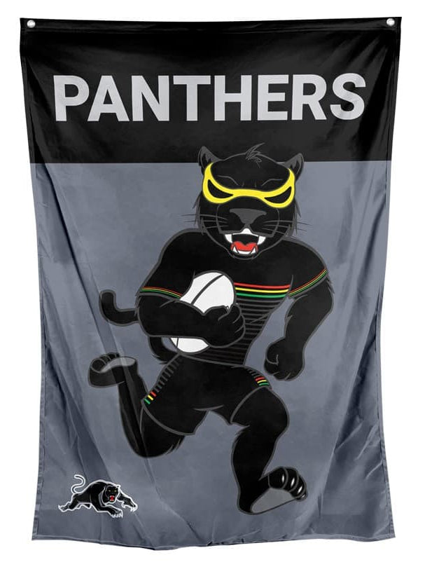Penrith Panthers NRL Mascot Wall Flag Penrith Panthers NRL Mascot Wall Flag