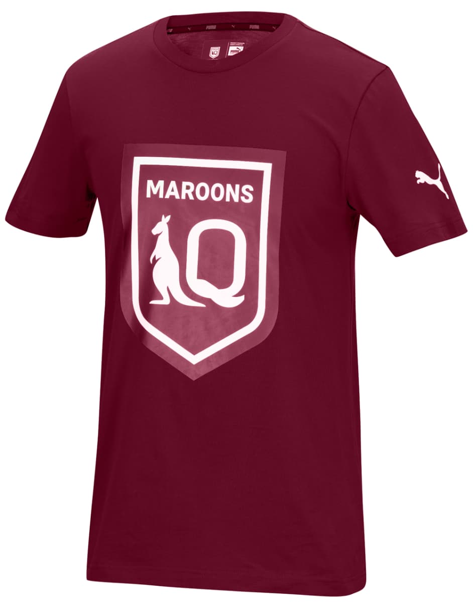 QLD Maroons State of Origin Ladies Maroon Logo Tee Size XL Only