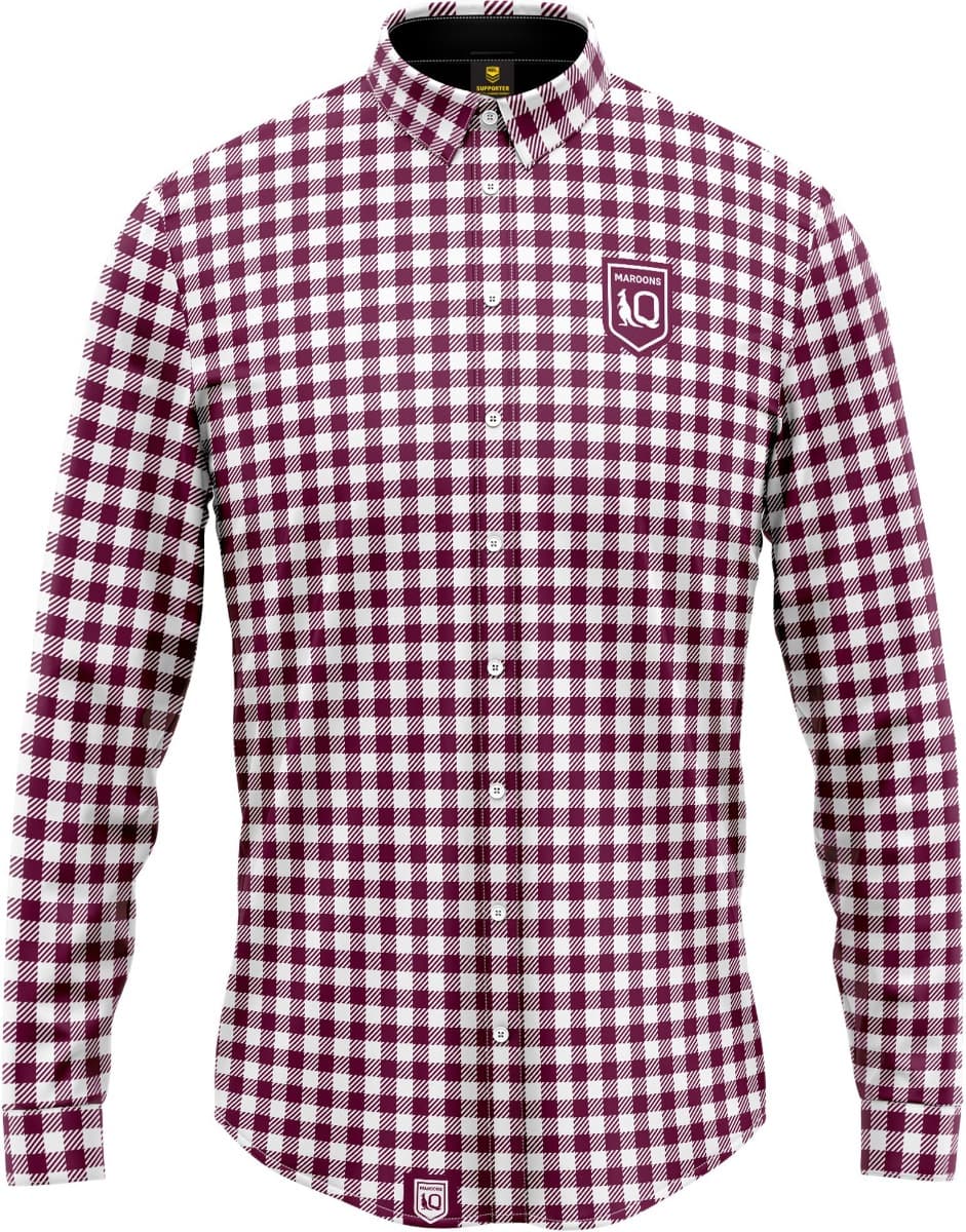 QLD Maroons State of Origin Mens Dawson Business Shirt
