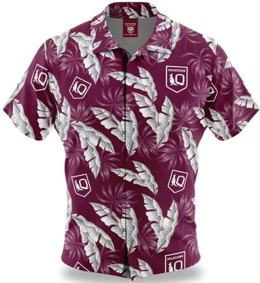 QLD Maroons State of Origin Paradise Hawaiian Shirt QLD Maroons State of Origin Paradise Hawaiian Shirt