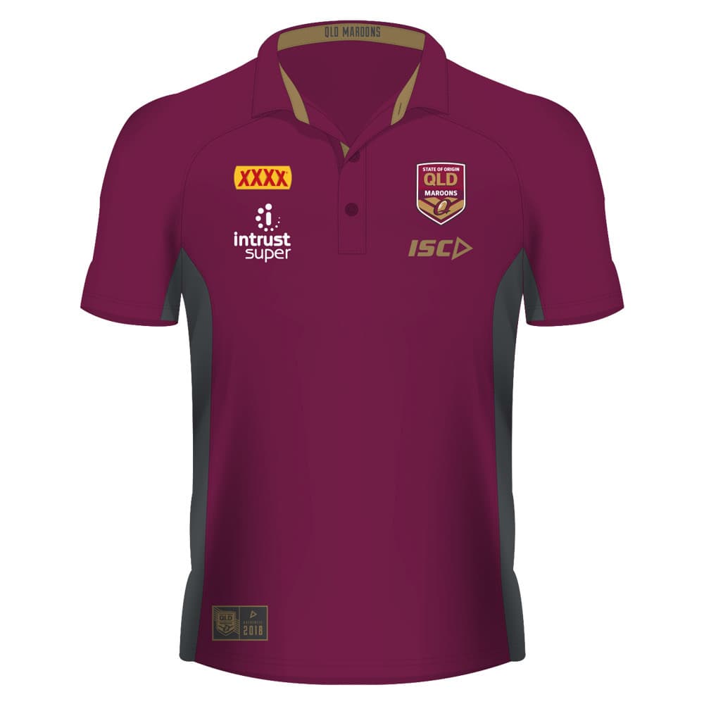 Queensland Maroons State of Origin Mens Performance Polo Shirt