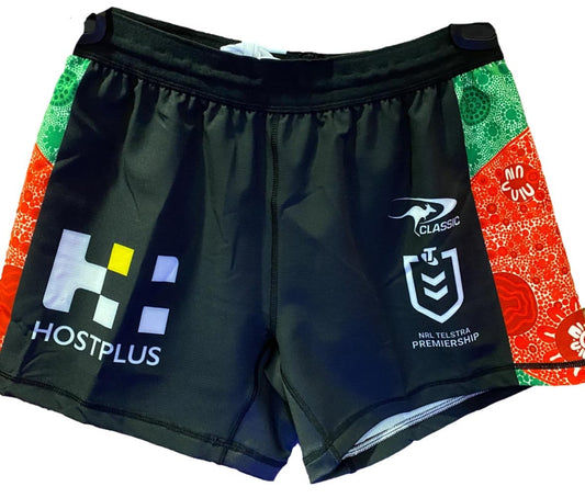 South Sydney Rabbitohs 2024 NRL Mens Indigenous Playing Shorts South Sydney Rabbitohs 2024 NRL Mens Indigenous Playing Shorts