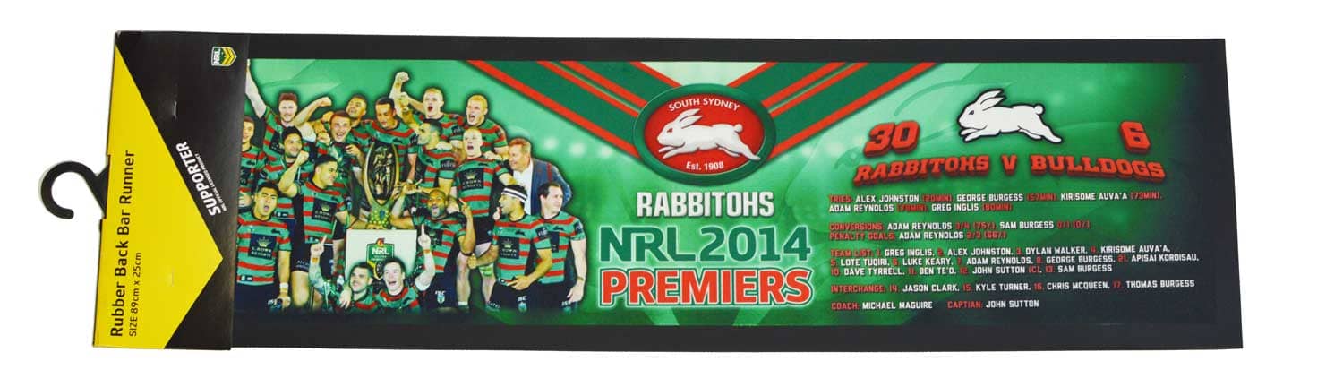 South Sydney Rabbitohs Premiers Bar Runner South Sydney Rabbitohs Premiers Bar Runner