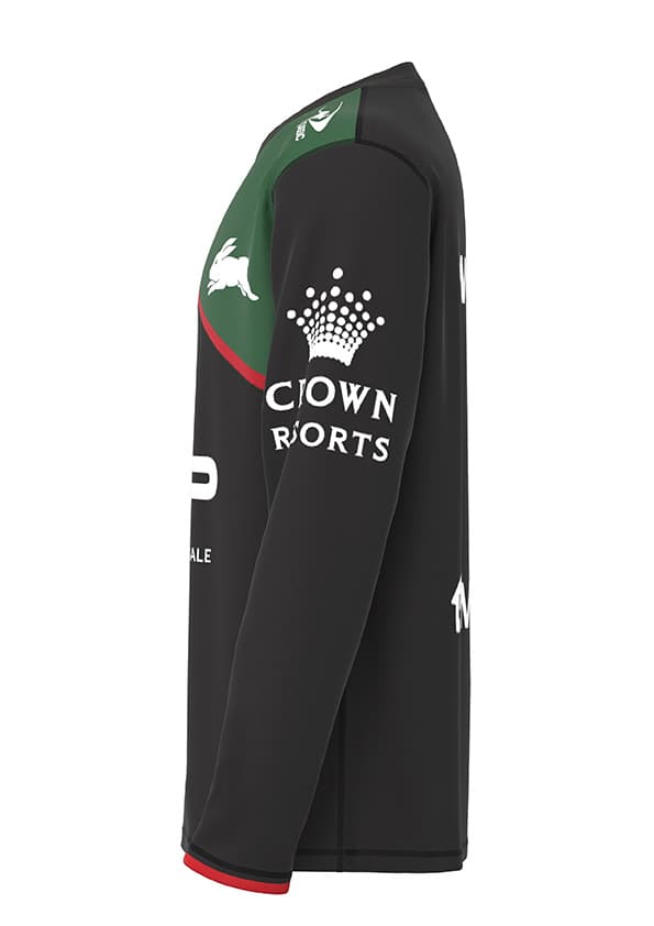 South Sydney Rabbitohs 2023 NRL Mens Black Long Sleeve Training Shirt South Sydney Rabbitohs 2023 NRL Mens Black Long Sleeve Training Shirt