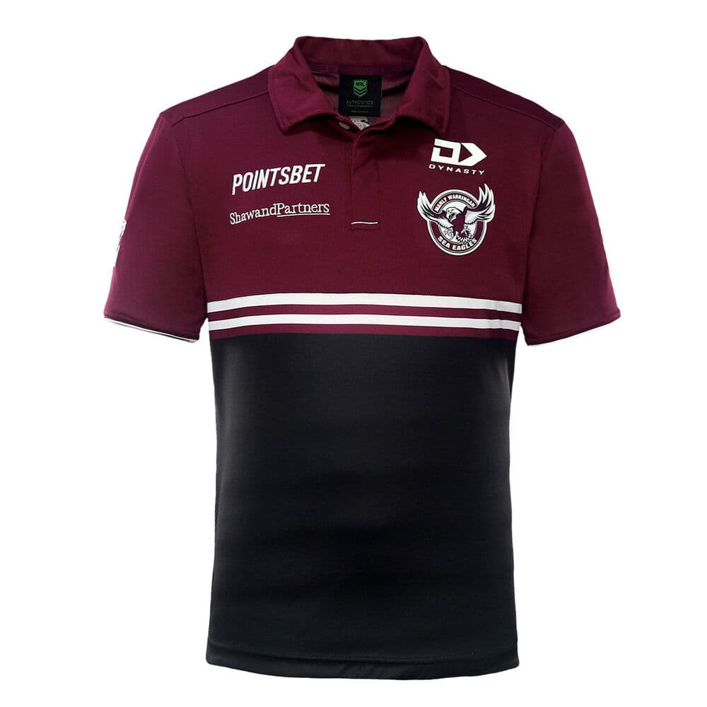 Manly Sea Eagles NRL Mens Black Polo Shirt
