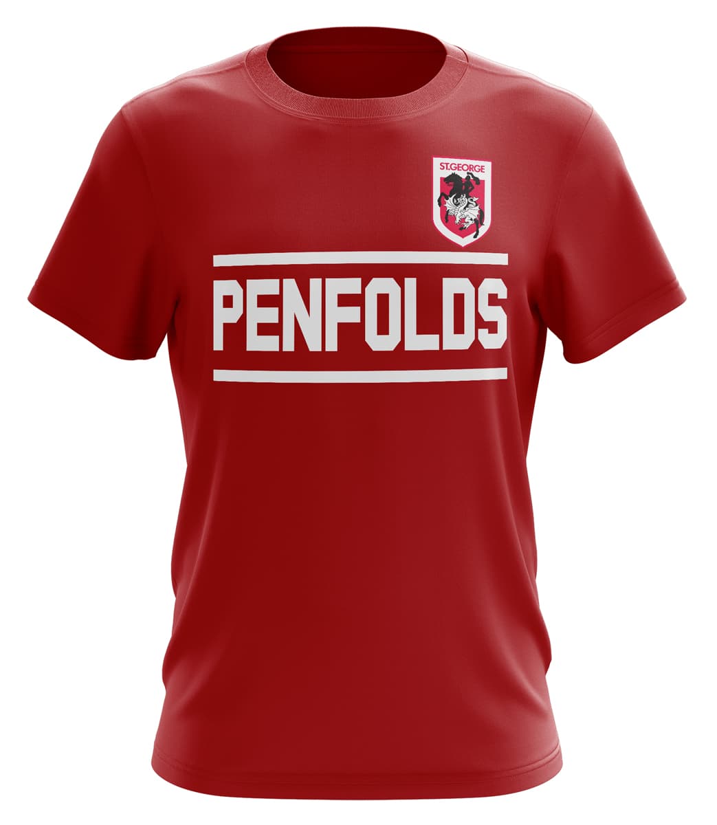 St George Dragons NRL Mens 1979 Cotton Retro Tee