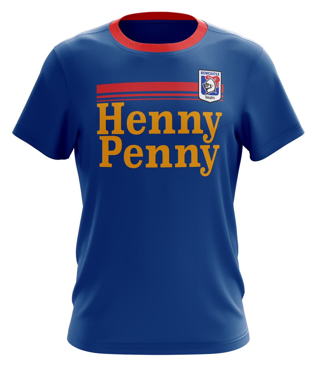 Newcastle Knights NRL Mens 1988 Cotton Retro Tee