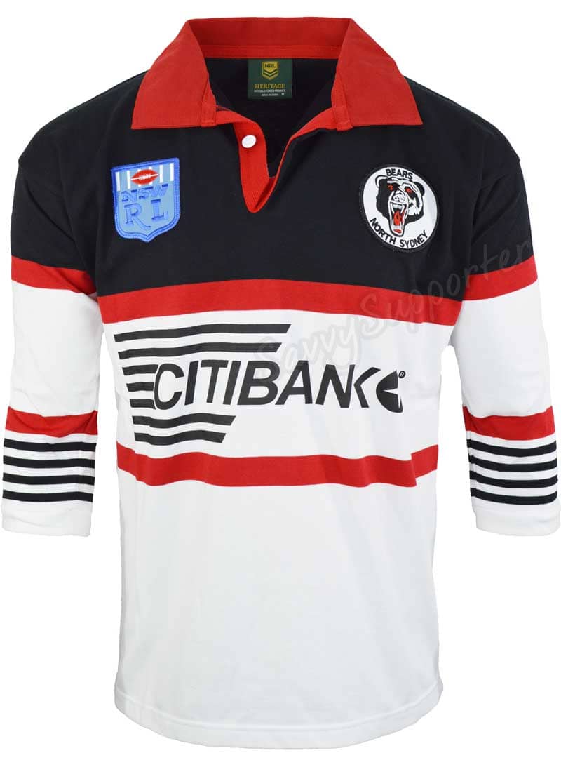 North Sydney Bears 1992 Citibank Retro Jersey